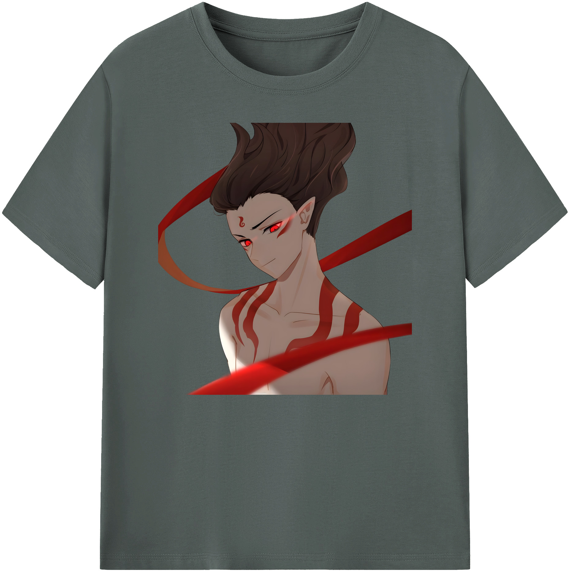 （画像用） Ne Zha 2 ナタ 魔童の大暴れ 綿100％ メンズ半袖Tシャツ｜肌触りやわらか＆通気性